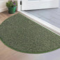 BEQHAUSE Dirt Trapper Door Mat 17" x 30" Half Circle Non Slip Rugs, Absorbent by BEQHAUSE