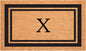 Calloway Mills 152962436X Black Border 24" x 36" Monogram Doormat by Callowaymills