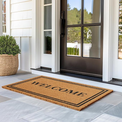 Barnyard Designs Natural Coco Coir Non-Slip Doormat | Heavy-Duty Welcome Mat - Image 4
