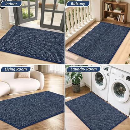 BEQHAUSE Dirt Trapper Door Mat 24" x 36", Non-Slip Washable Doormats, Low - Image 8