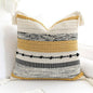 Boho Decorative Throw Pillow Cover 22x22 Square Yellow Mustard Accent by BlissBlush
