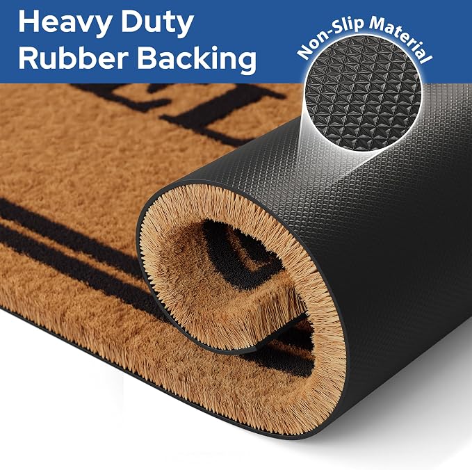 Barnyard Designs Natural Coco Coir Non-Slip Doormat | Heavy-Duty Welcome Mat - Image 5