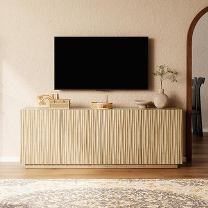 70" Fluted TV Stand for TVs Up to 50/55/65/75", Mid-Century Modern - Image 9