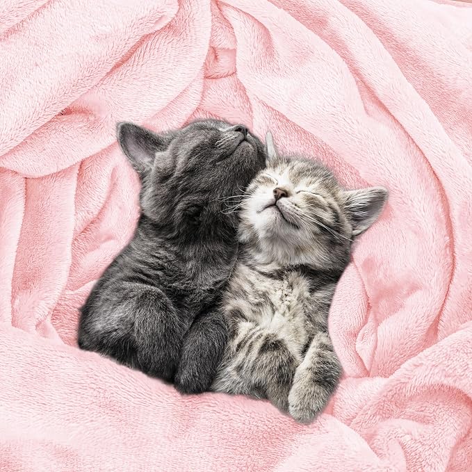 Utopia Bedding Ultra Soft Fleece Bed Blanket Twin Size Pink | Microfiber Plush - Image 4