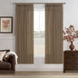 72 Inch Thick Linen Dutch Cocoa Semi Sheer Pinch Pleated Curtains 2 Panels | by Twodrapes