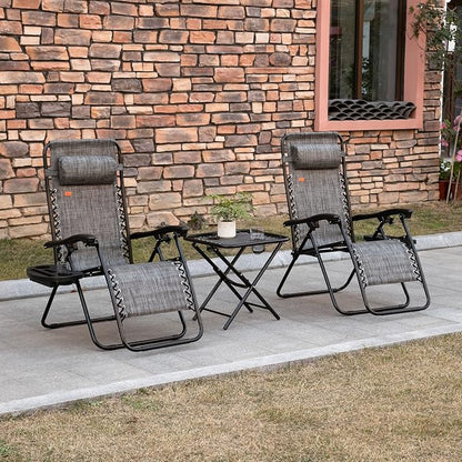 Outsunny Zero Gravity Chair Set - Image 2