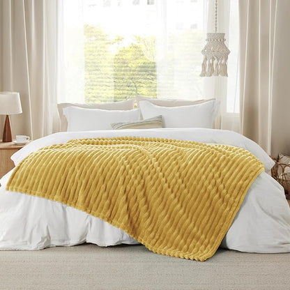 Bedsure Soft Yellow Throw Blanket - Image 8