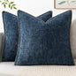 MIULEE Decorative Couch Throw Pillow Covers 20x20 Inch Dark Blue 2 Pack | by MIULEE