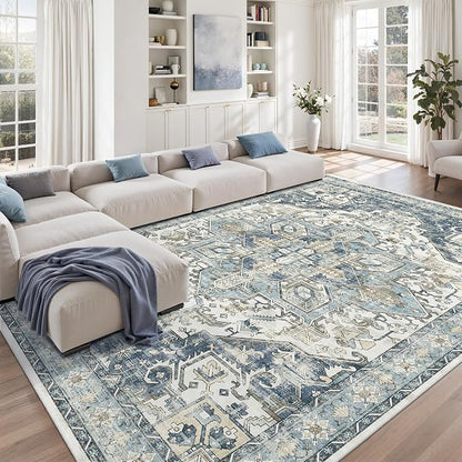 8x10 Area Rugs for Living Room, Large Washable Rug, Dining Room, Low Pile - Image 4