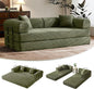 79" Convertible Sofa Bed with Fixed-Shape Frame & Removable Armrests, Modular by SAVENICA