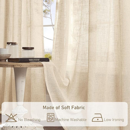 Light Filtering Linen Curtains 78 inches Long - Image 8