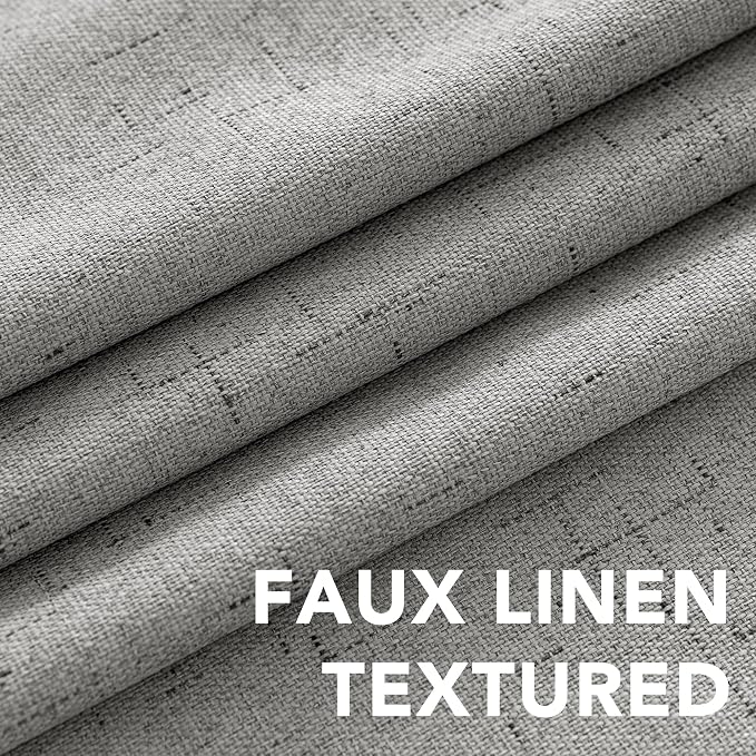 H.VERSAILTEX Linen Blackout Curtains 96 Inches Long, 100% Absolutely Blackout - Image 4
