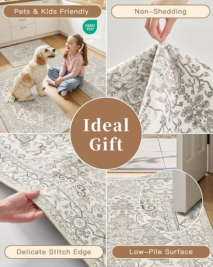 Madane Washable Kitchen Rug Set of 3 Small Area Rugs Non-Slip - Image 6