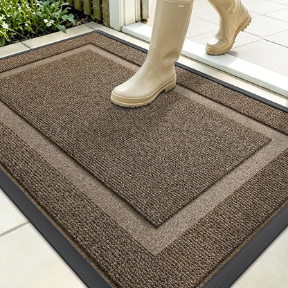 OLANLY Front Door Mat Outside 35x23, All-Season Heavy-Duty Rubber Doormat | by OLANLY