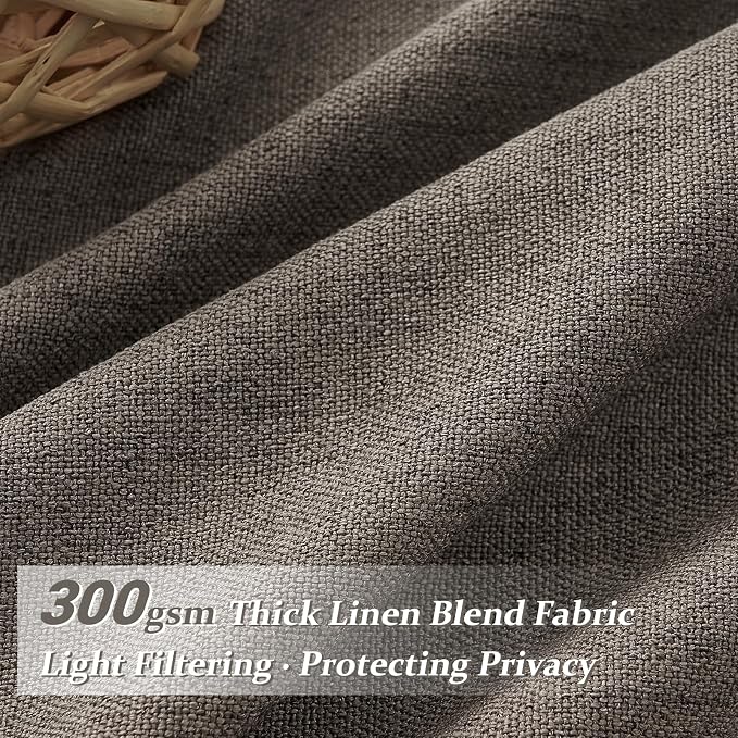 Pinch Pleated Chocolate Tart Semi Sheer Curtains 84 Inches Long - Image 2