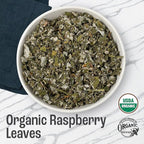 J Mac Botanicals Organic Raspberry Leaves, loose leaf tea 4 ounce
