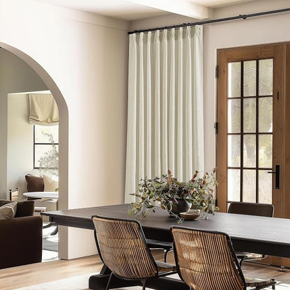 60 Inch Width 90 Inches Long Linen Pinch Pleated Curtains 1 Panel | Light - Image 8