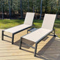 PURPLE LEAF Patio Chaise Lounge Set 4 Pieces Aluminum Outdoor Lounge Chairs by PURPLELEAF