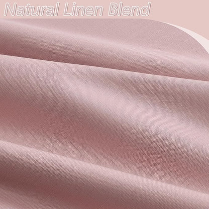 100% Blackout Linen Curtains 90 Inch 2 Panels Set - Image 3