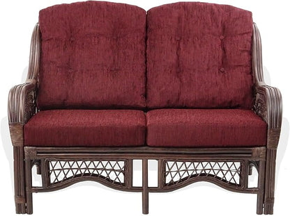 Malibu Lounge Loveseat Sofa Natural Rattan Wicker Handmade Design - Image 3