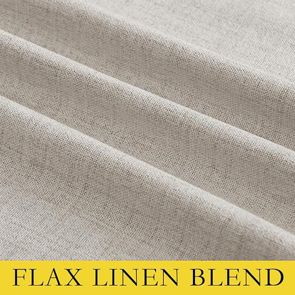 NICETOWN Brich Vintage Open Linen Weave Flax Thermal Curtains, 100% Blackout - Image 8