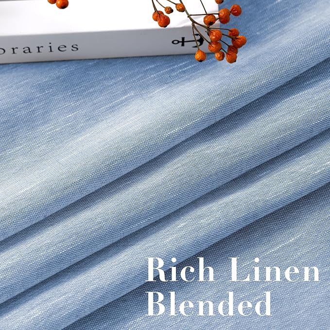 H.VERSAILTEX Linen Curtains Flax Linen Blended Curtain Panels - Image 4