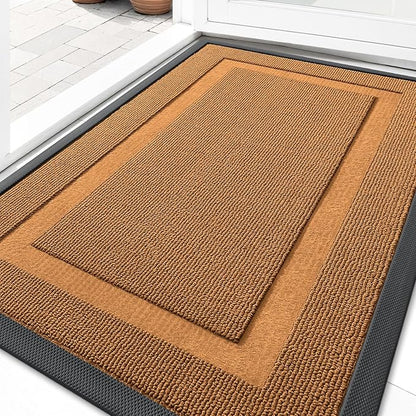 OLANLY Front Door Mat Outside 29.5x17, All-Season Heavy-Duty Rubber Doormat | by OLANLY