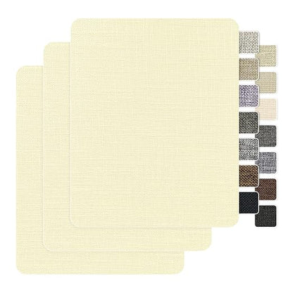 BESEZX Linen Fabric Repair Patch，3 PCS 9 * 11 Inch Self-Adhesive Couch Fabric by Besezx