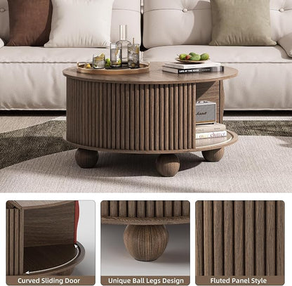 SULIVES Round Coffee Table - Image 3