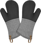 Cuisinart Heritage Kitchen Oven Mitts – Heat-Resistant Kitchen Mitts for Oven with Non-Slip Neoprene Palm, Long Cuff, and Cotton Filling – Durable Oven Gloves for Cooking, Baking, & Grilling