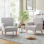 HUIMO Linen Fabric Accent Chair, Mid-Century Modern Upholstered Armchair by HUIMO