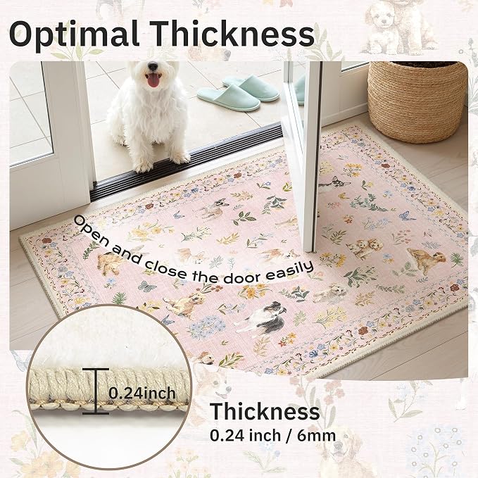 Soalmost Dog 6x9 Pink Area Rugs - Image 9