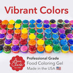 Ann Clark Professional Grade Food Coloring Gel Large 4.5 oz Bottles 12 Color Set Made in USA