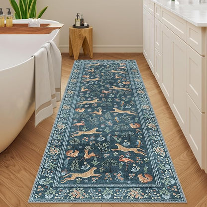 DUKINO 2x10 Kitchen Runner Rug, Soft Non Slip Animal Washable Rug, Non-Shedding - Image 5