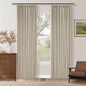 Oatmeal Pinch Pleated 100% Blackout Linen Curtains 80 Inch Length 2 Panels | by Twodrapes