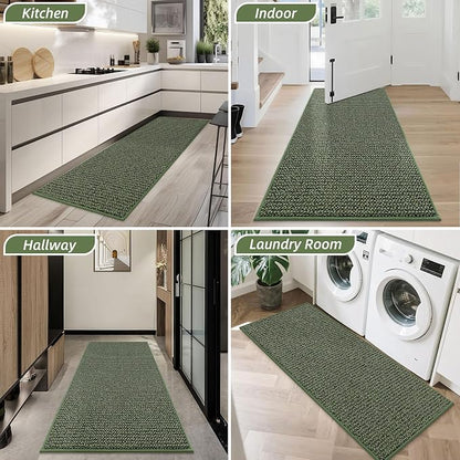 BEQHAUSE Dirt Trapper Door Mat 24" x 60", Non-Slip Washable Doormats, Low - Image 8