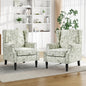 Pia Ricco Set of 2 Floral Accent Chairs, High Back Upholstered Armchairs by PiaRicco