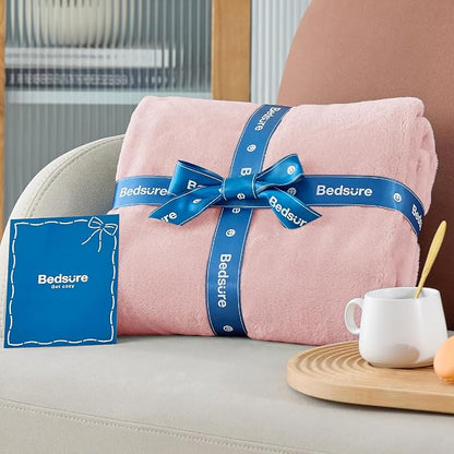 Bedsure GentleSoft Pink Fleece Blankets King Size - Image 7