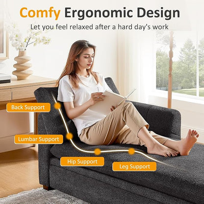 VANOMi Oversized 70.47'' Chaise Lounge Chair Indoor, Modern Upholstered Sofa Bed - Image 5