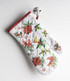 Maison d' Hermine Oven Gloves 100% Cotton Oven Mitt 7" x 13" with Loop Heat Resistant, BBQ, Cooking Gloves, Baking, Grilling, Kitchen, Handling Hot Pans (Pack of 1, Chromo)