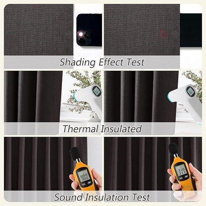 100% Blackout Curtains 102 Inch Length 2 Panels Set - Image 5