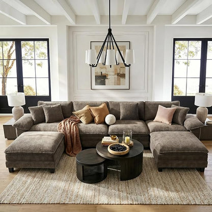 HERA'S HOUSE 158" Modular Sectional Sofa, Oversized U Shaped Couches by HERASHOUSE