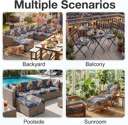 Waterproof Outdoor Cushion Covers, Stretch Patio Slipcovers | UV Resistant - Image 5