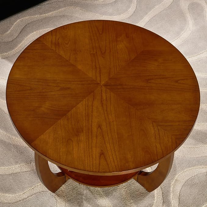29.5" Round Coffee Table, 2-Tier Circle Coffee Table - Image 7