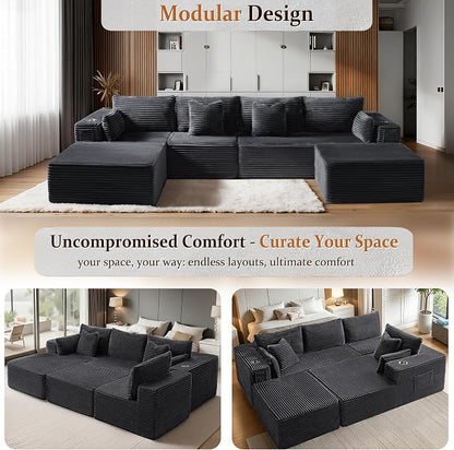 37" Cloud Sectional Couch Ottoman - Image 6
