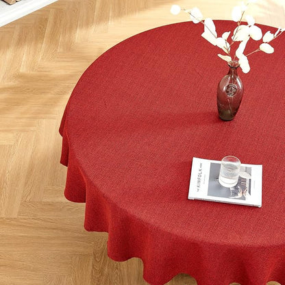BALCONY & FALCON Round Tablecloth Washable Wrinkle Resistant and Water Proof by BALCONYFALCON