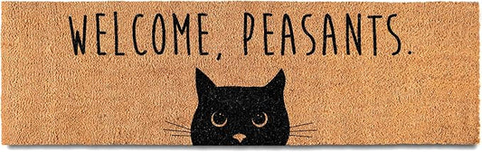 Welcome Peasants Cat Doormat 50x15 Inch, Long by MainEventUSA