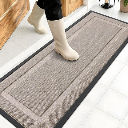 OLANLY Front Door Mat Outside 47x17, All-Season Heavy-Duty Rubber Doormat | by OLANLY