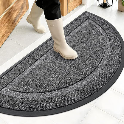 OLANLY Half Circle Front Door Mat Outside 47x23 All-Season Rubber Doormat | by OLANLY