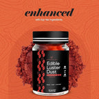 BeePoint Burgundy Edible Luster Dust 15g - Food Grade, Vibrant Color Shimmer Powdered Dust for Drinks, Cocktails, Cake Decorating, Baking, Chocolates, Candy, Sweets, & Cookies - Vegan & Gluten Free